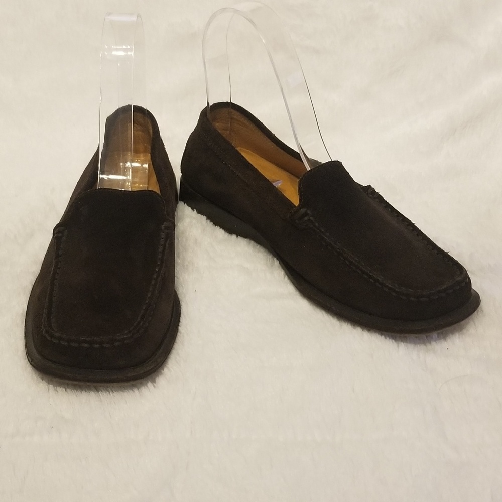 Vintage Tod's Brown Suede Leather Driving …